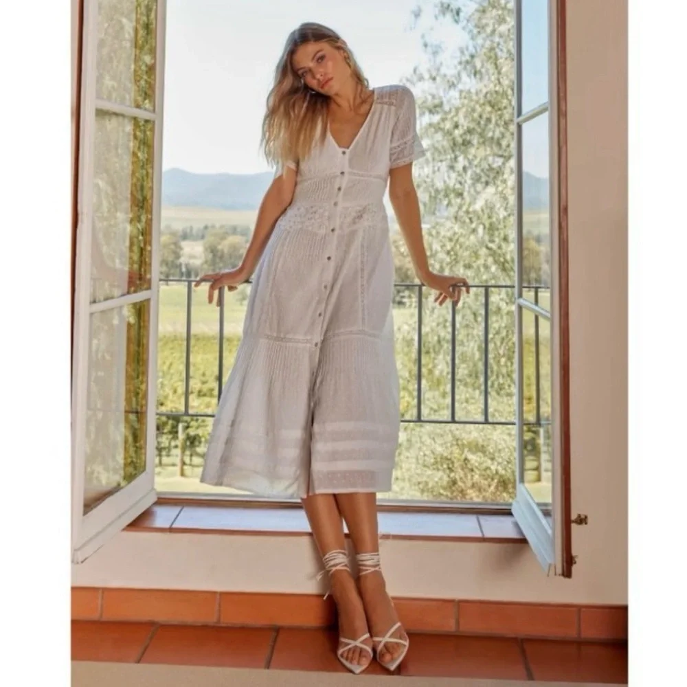 ASTR The Label Honeymoon Lace Midi Dress - Picture 2 of 11